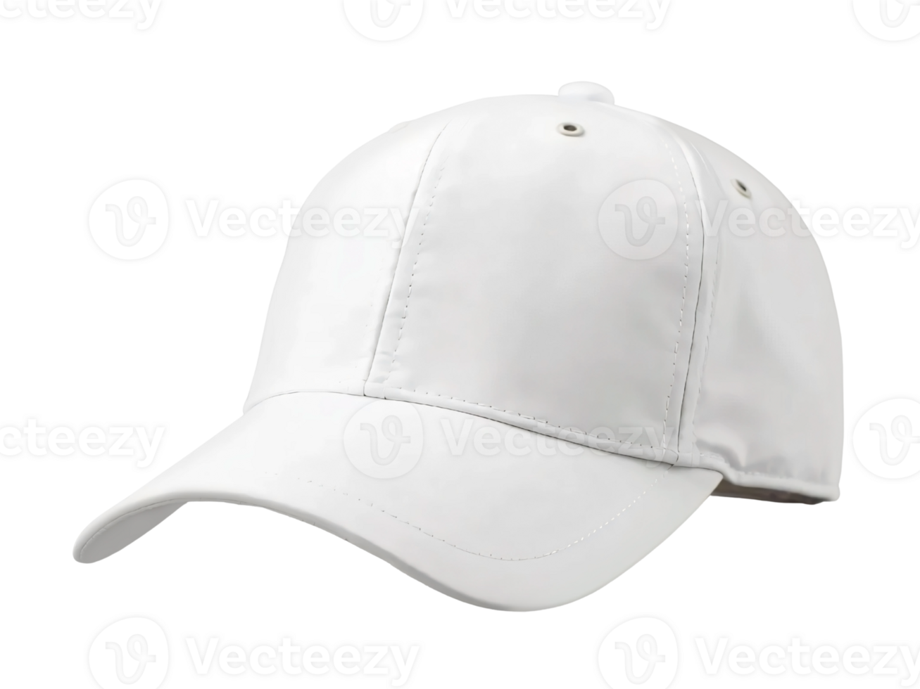 White baseball cap isolated on transparent background png