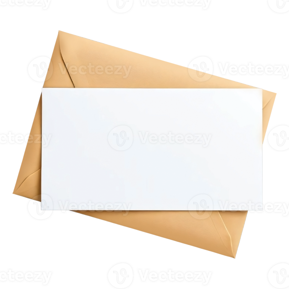 An envelope with a blank sheet of paper png