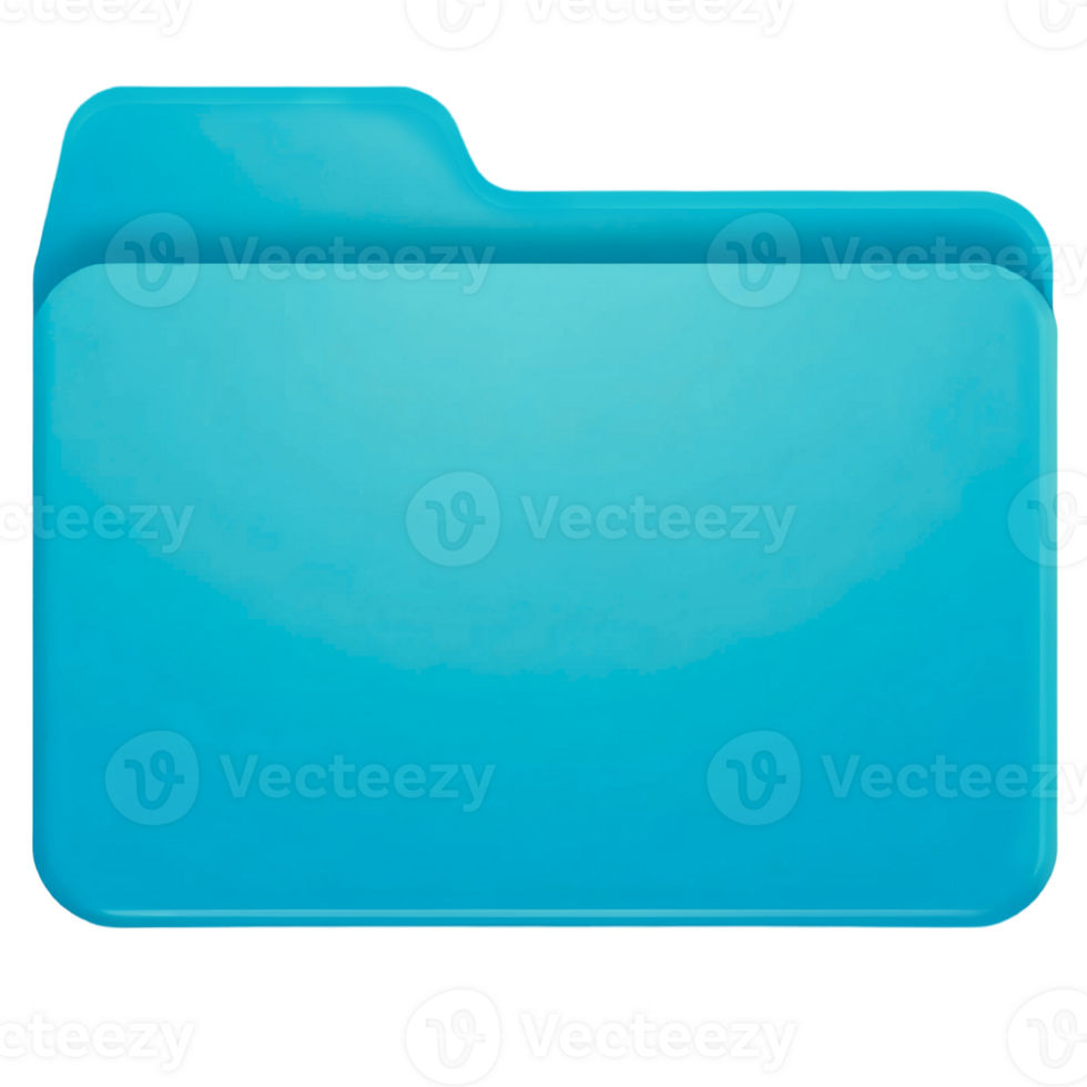 Light blue folder icon isolated on transparent background png