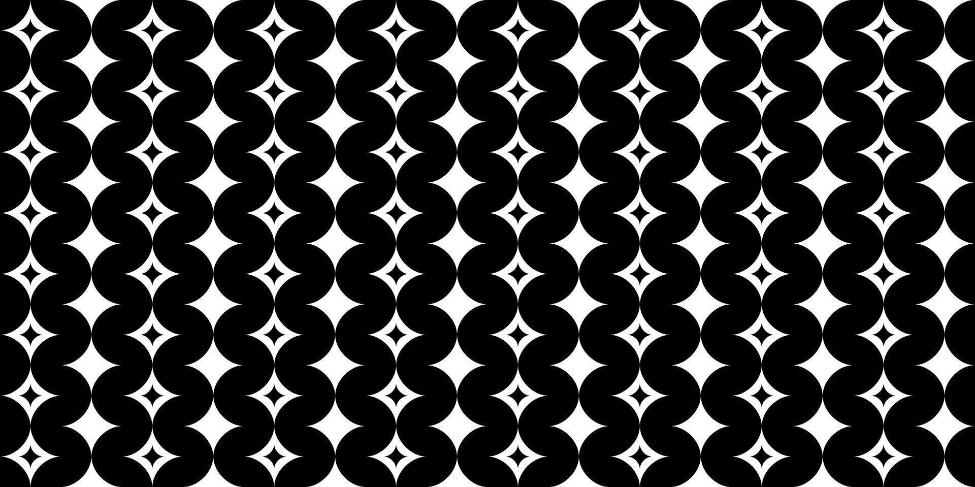 Seamless black and white geometric pattern with retro vibe, sharp symmetry, and bold contrasts great for fashion, prints, or modern digital layouts vector