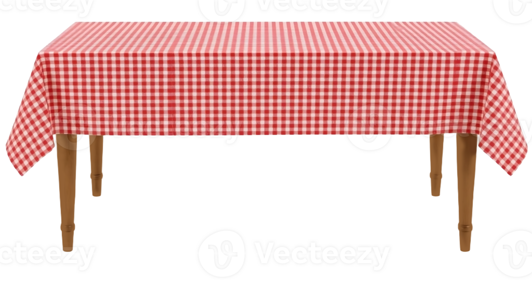 A red and white checkered tablecloth png