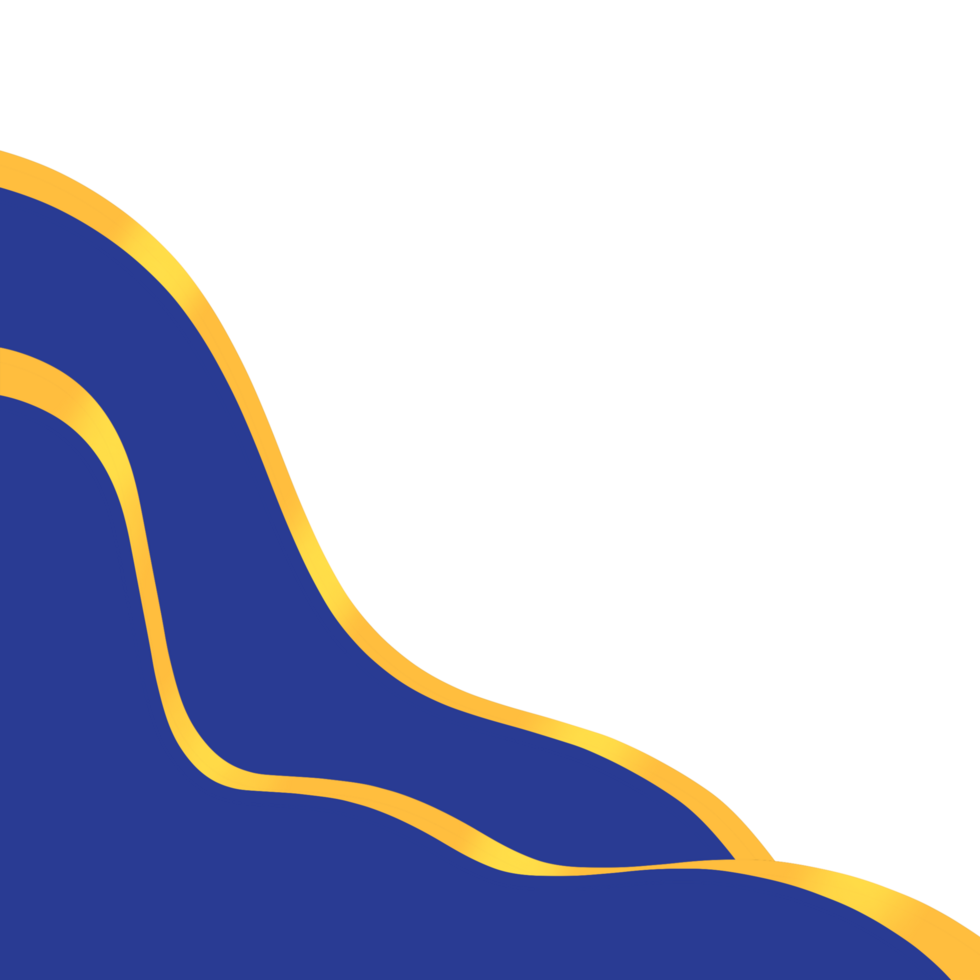 Golden Blue Certificate Corner png