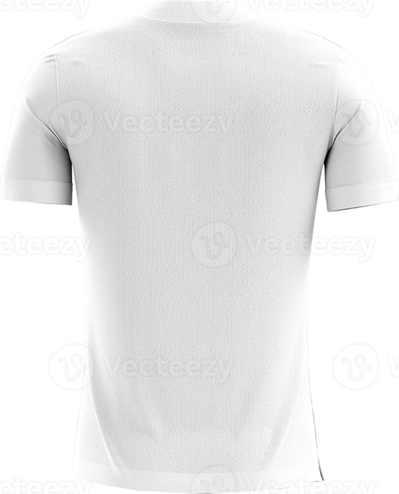 a white soccer jersey on a transparent background png