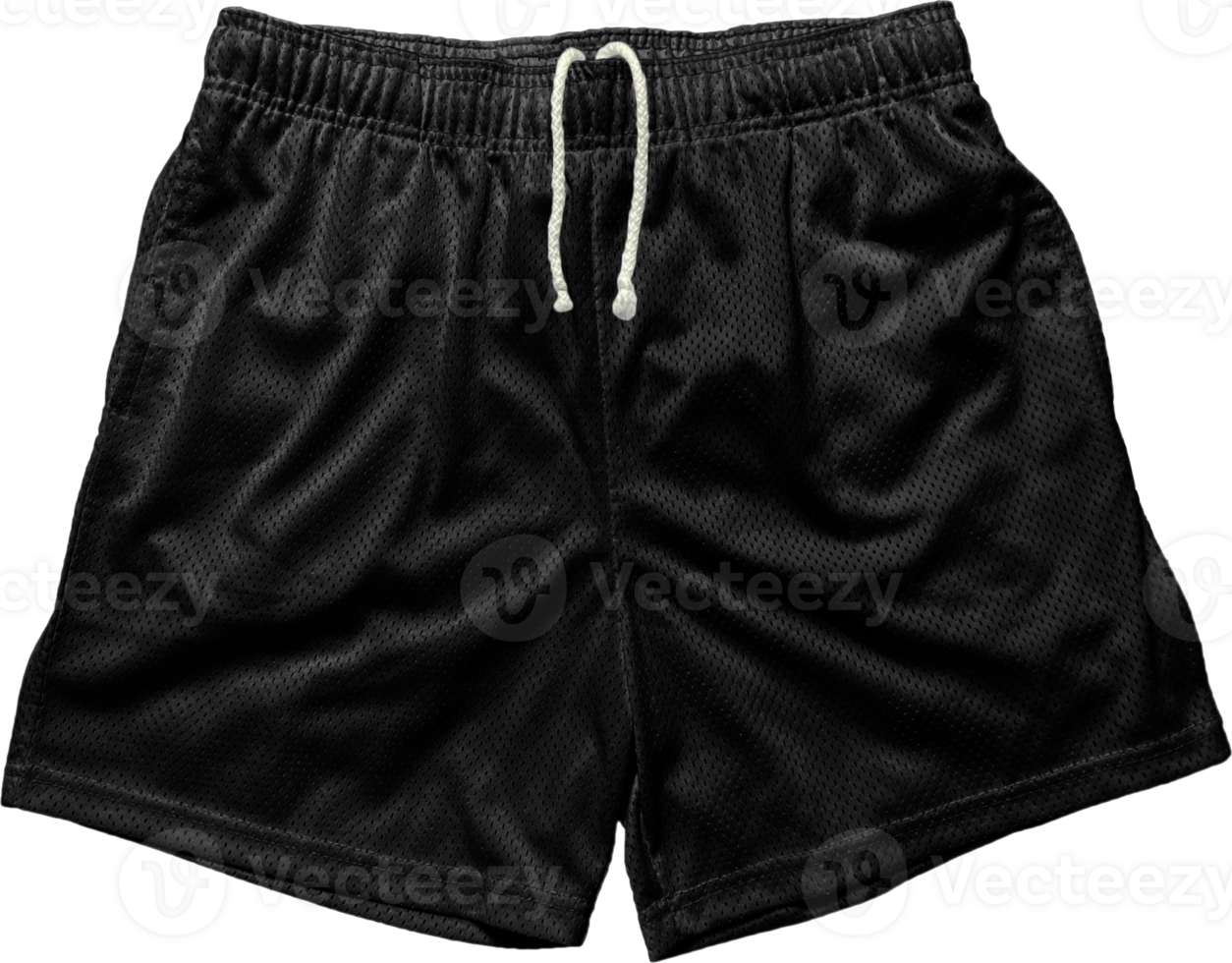 a black shorts with a white drawstring png