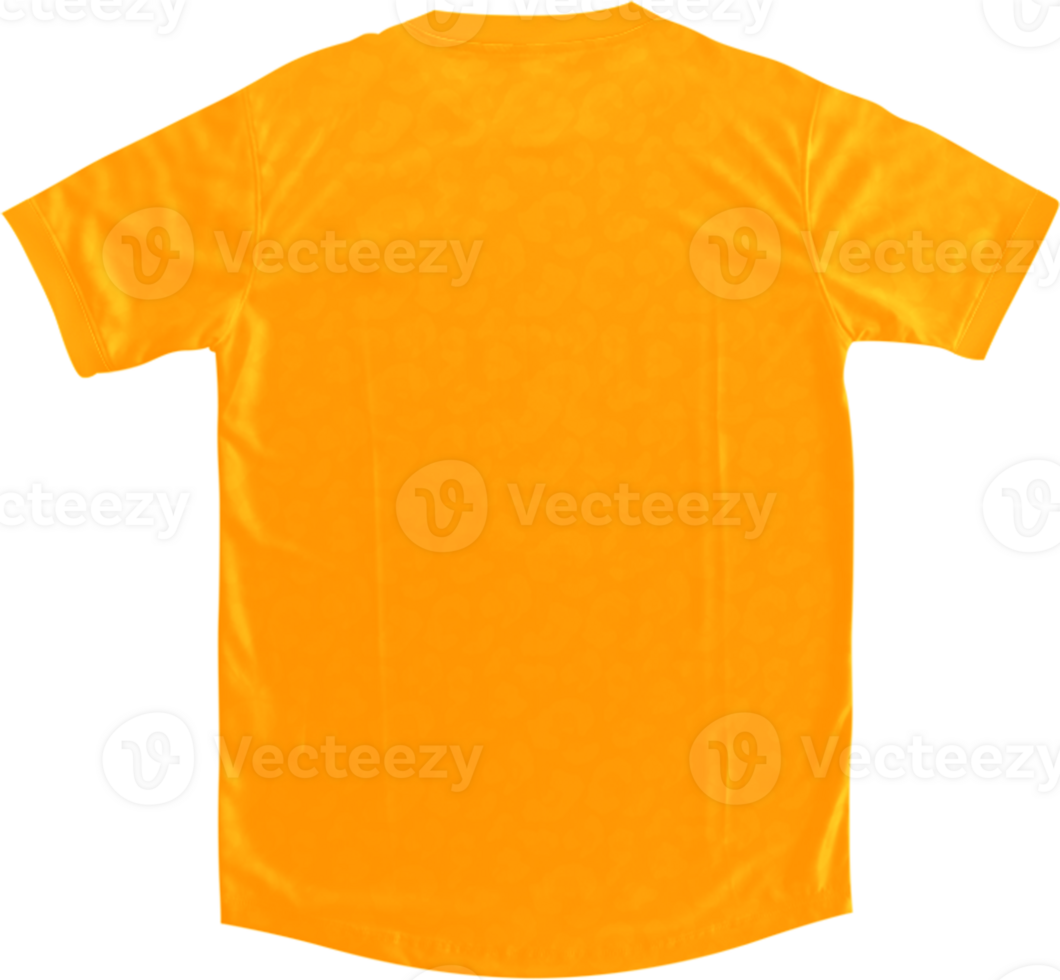 an orange t shirt on a transparent background png