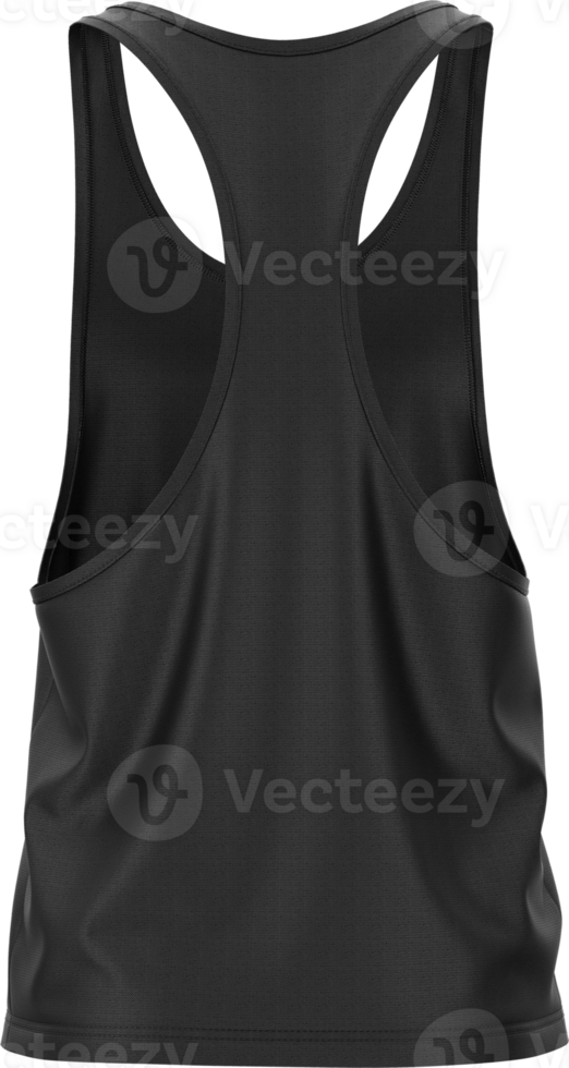 a black sports bra top with a back view png