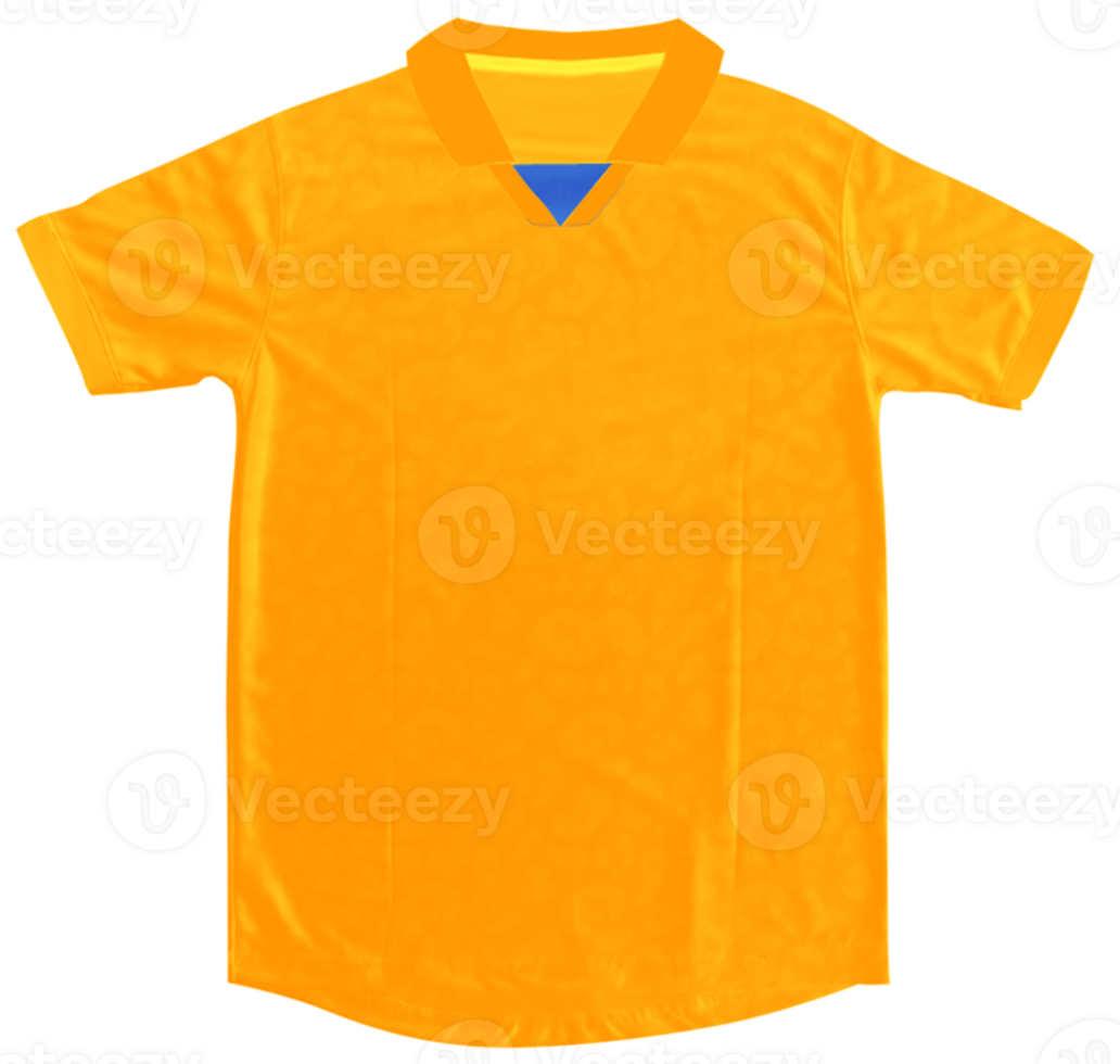 an orange soccer jersey on a transparent background png