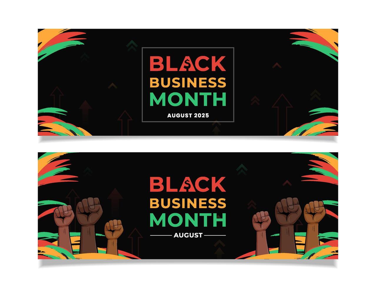 Set Design Celebrating Black Business Month with Diversity and Progress vector