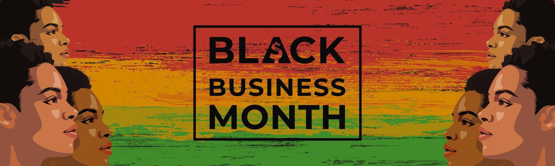 Celebrating Black Business Month with Vibrant Artwork and Empowering Representation vector