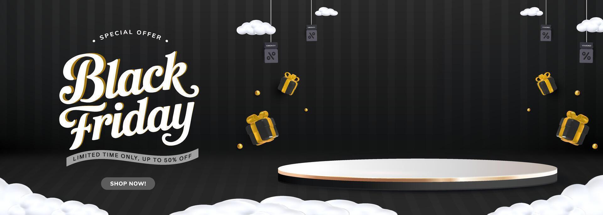 Black Friday special offer banner vector
