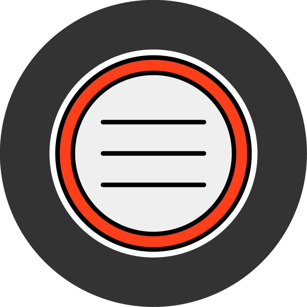 Minimal More Filled Grey Circle Icon vector