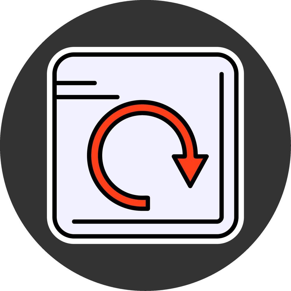 Redo Filled Grey Circle Icon Design vector