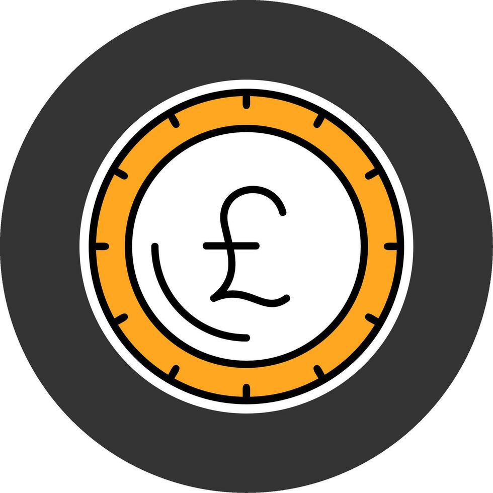 Pound sign Minimal filled Grey Circle Icon vector