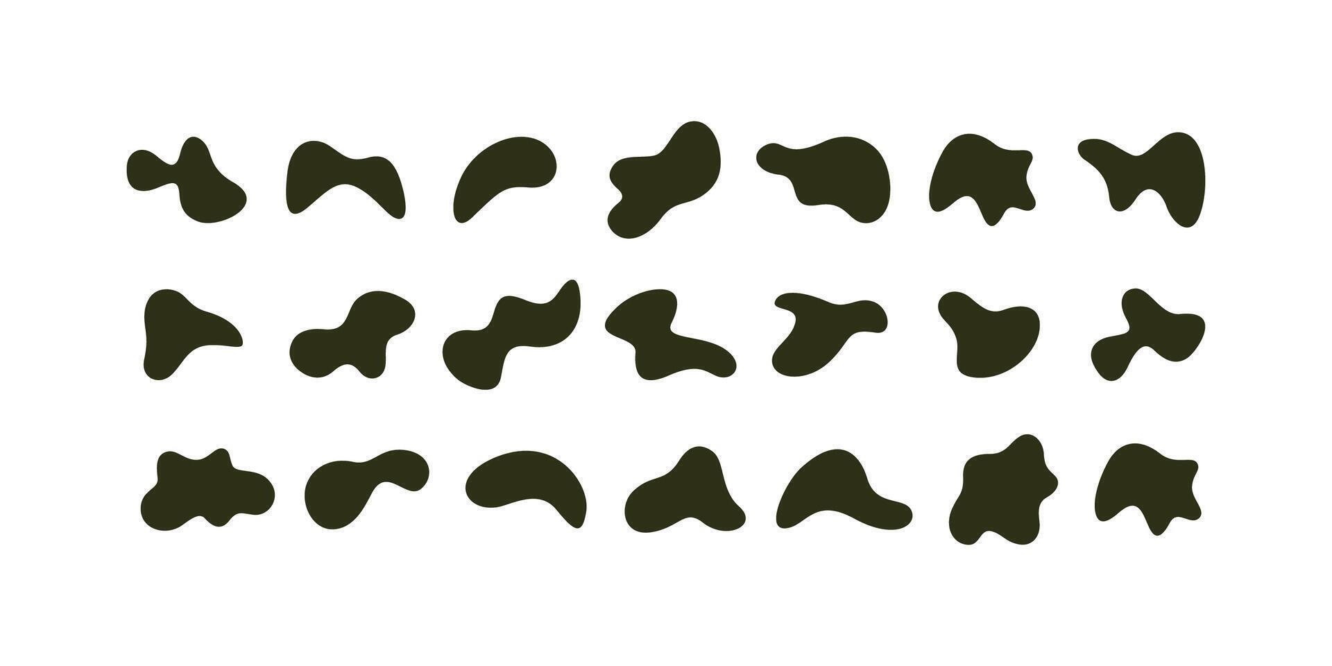 collection of abstract fluid blob shapes and liquid forms in various styles and layouts perfect for creative backgrounds and modern graphic design elements vector