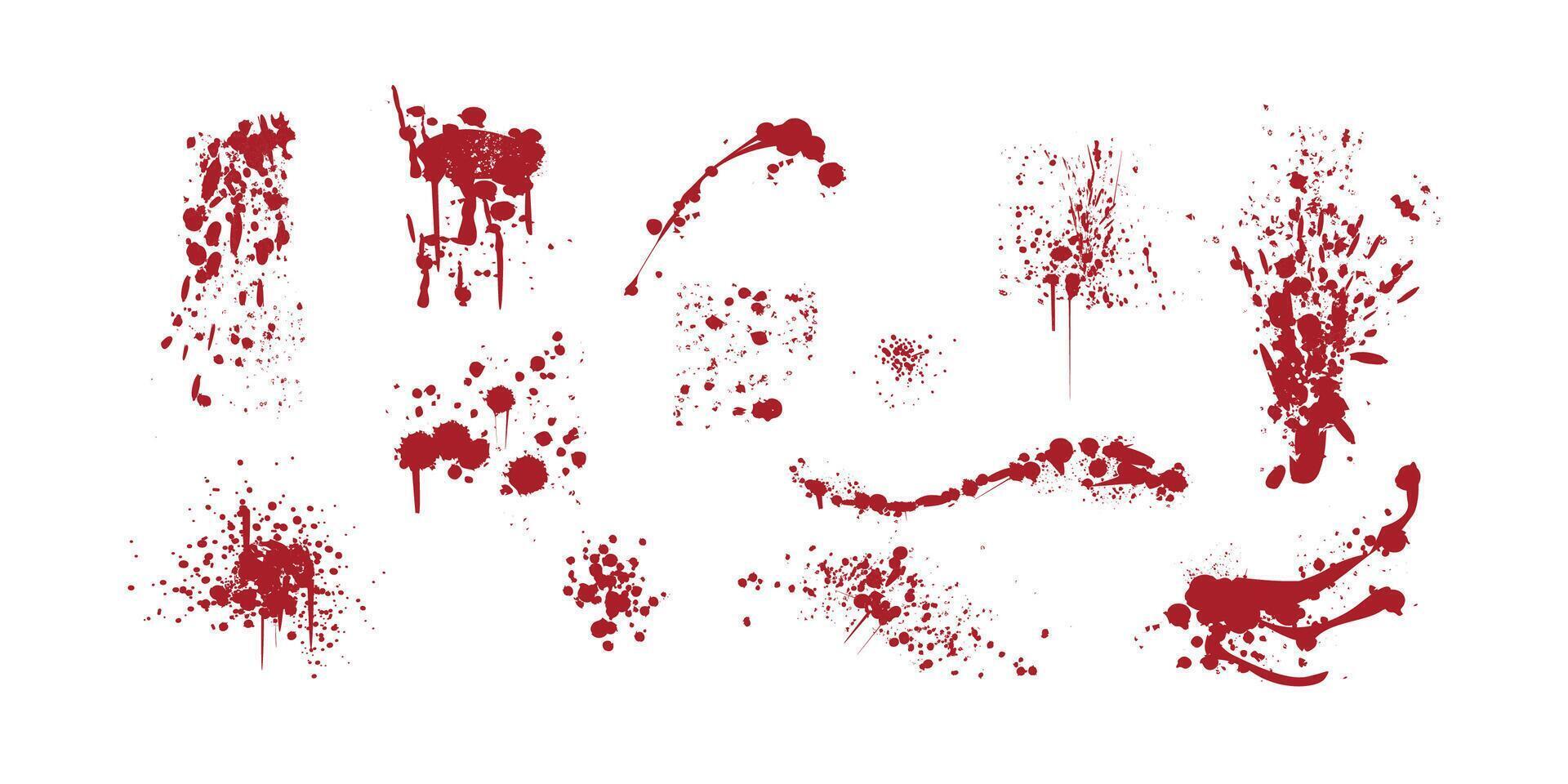Set of black splashes. paint splatters vector