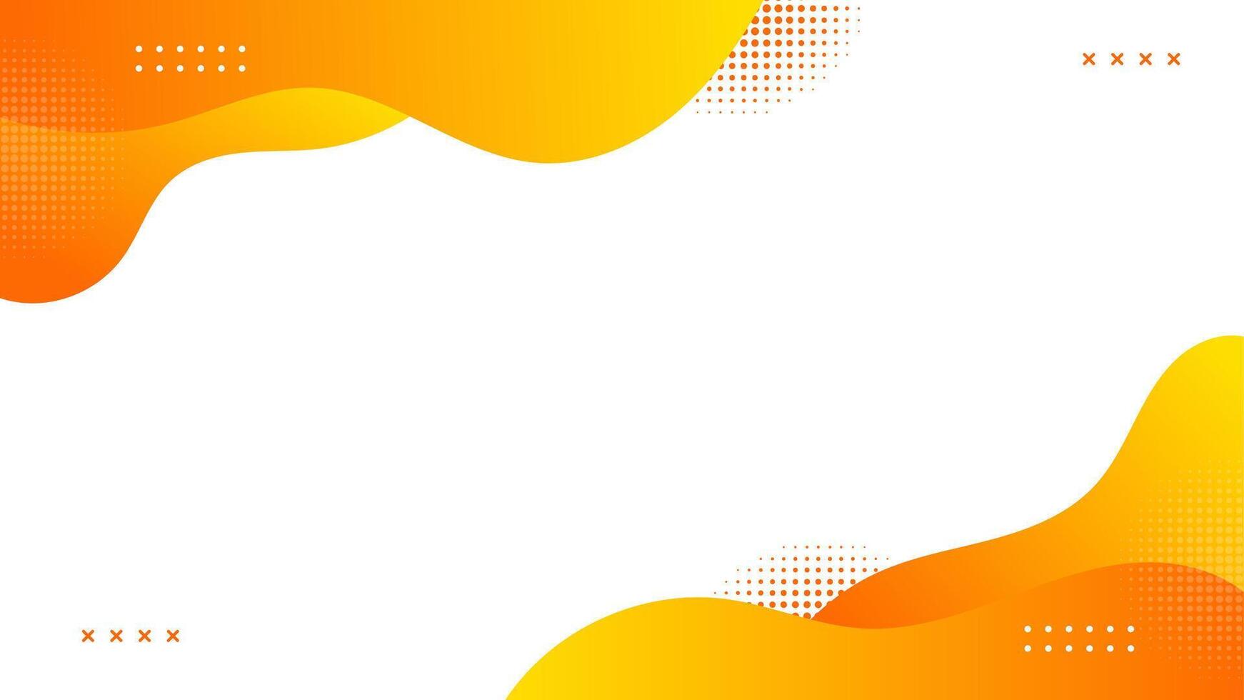 Abstract orange wave background with geometric accents vector