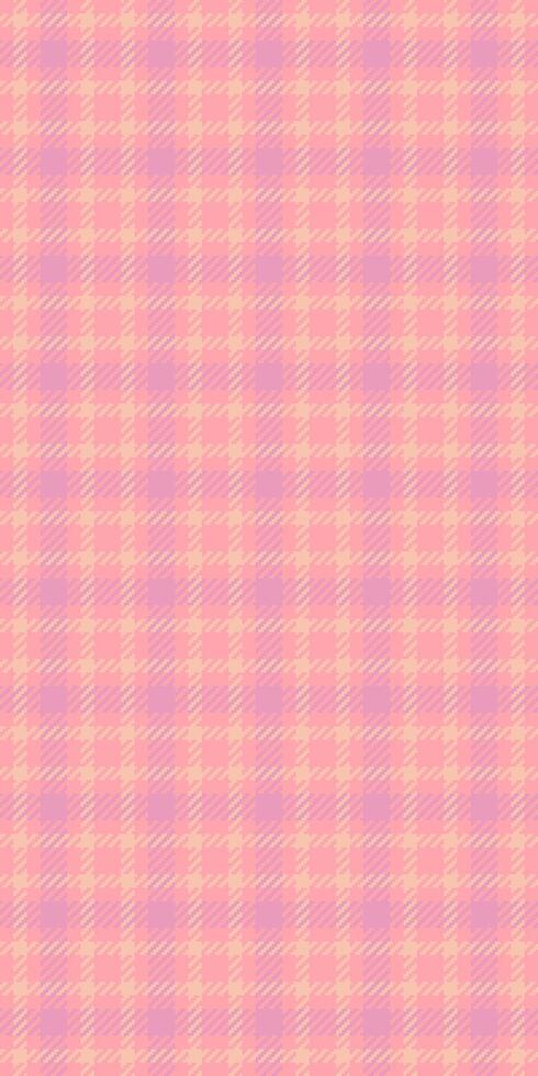Soft pastel pink and peach plaid pattern. Perfect for backgrounds, textiles, or website design. This subtle, textured image evokes feelings of warmth and gentle femininity. vector