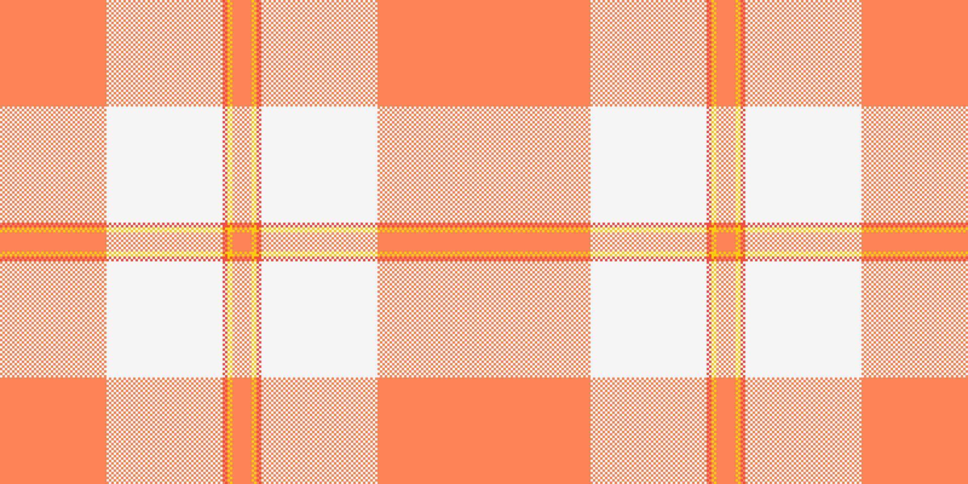 Vibrant coral and white plaid pattern. Perfect for textile design, website backgrounds, or crafting projects. This cheerful, seamless texture evokes feelings of warmth and summer. vector
