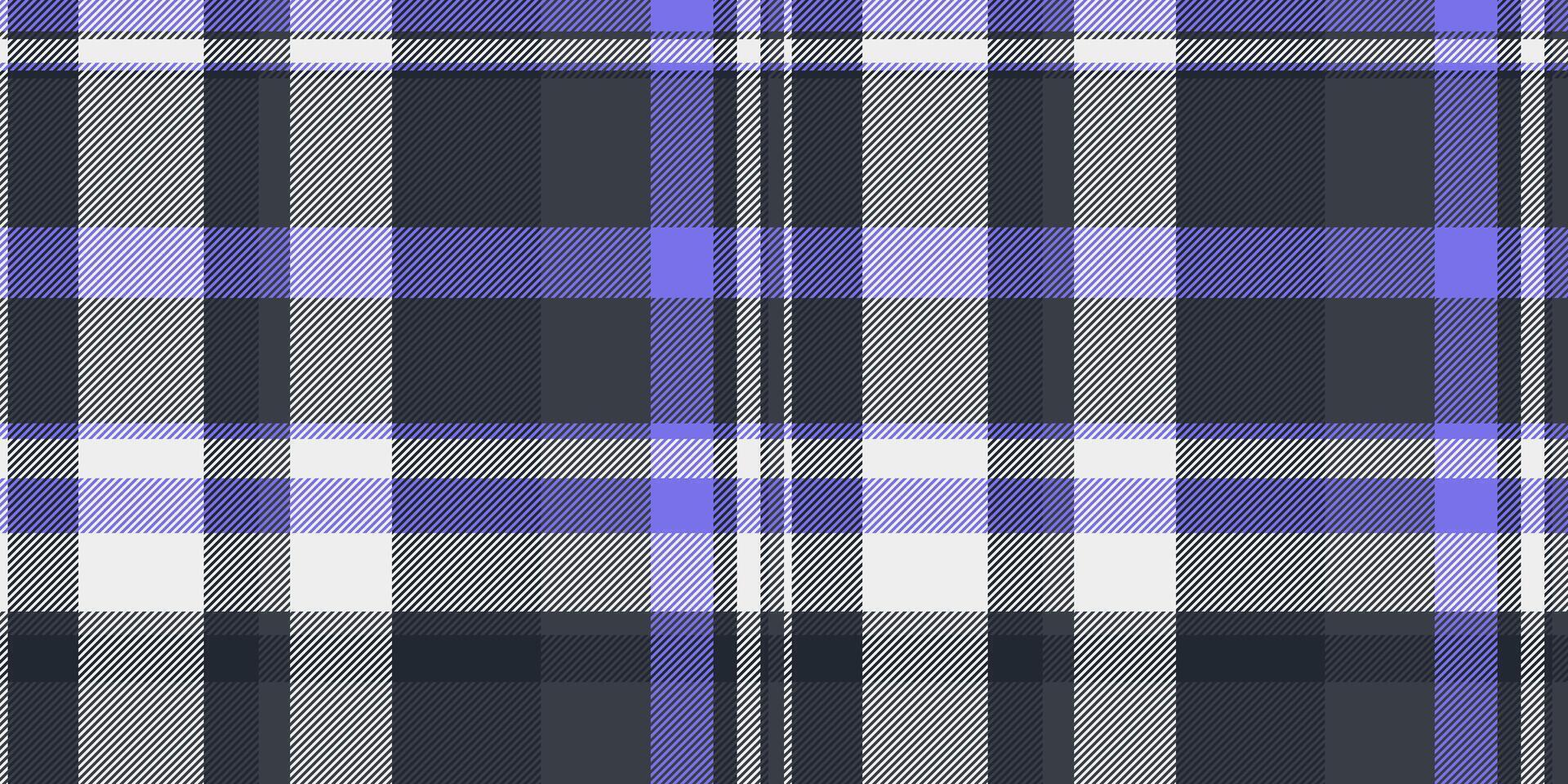 Elegant purple, gray, and white plaid pattern. Perfect for textile design, fashion, or website backgrounds. Subtle texture and sophisticated color palette create a versatile and stylish image. vector
