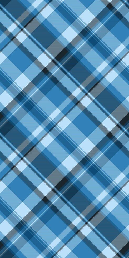 Weave fabric plaid seamless, halftone background tartan . Table cloth textile check pattern texture in cyan and light colors. vector