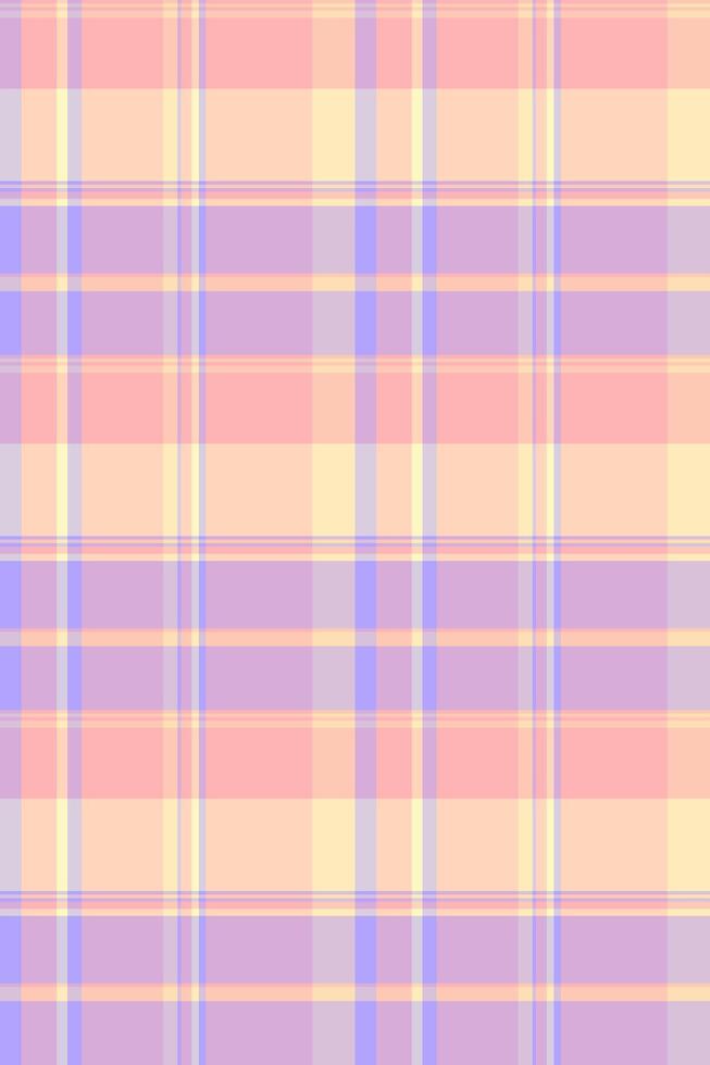 Pastel plaid pattern. Soft, delicate colors create a calming and feminine aesthetic. Ideal for textile design, fashion, branding, and website backgrounds. vector