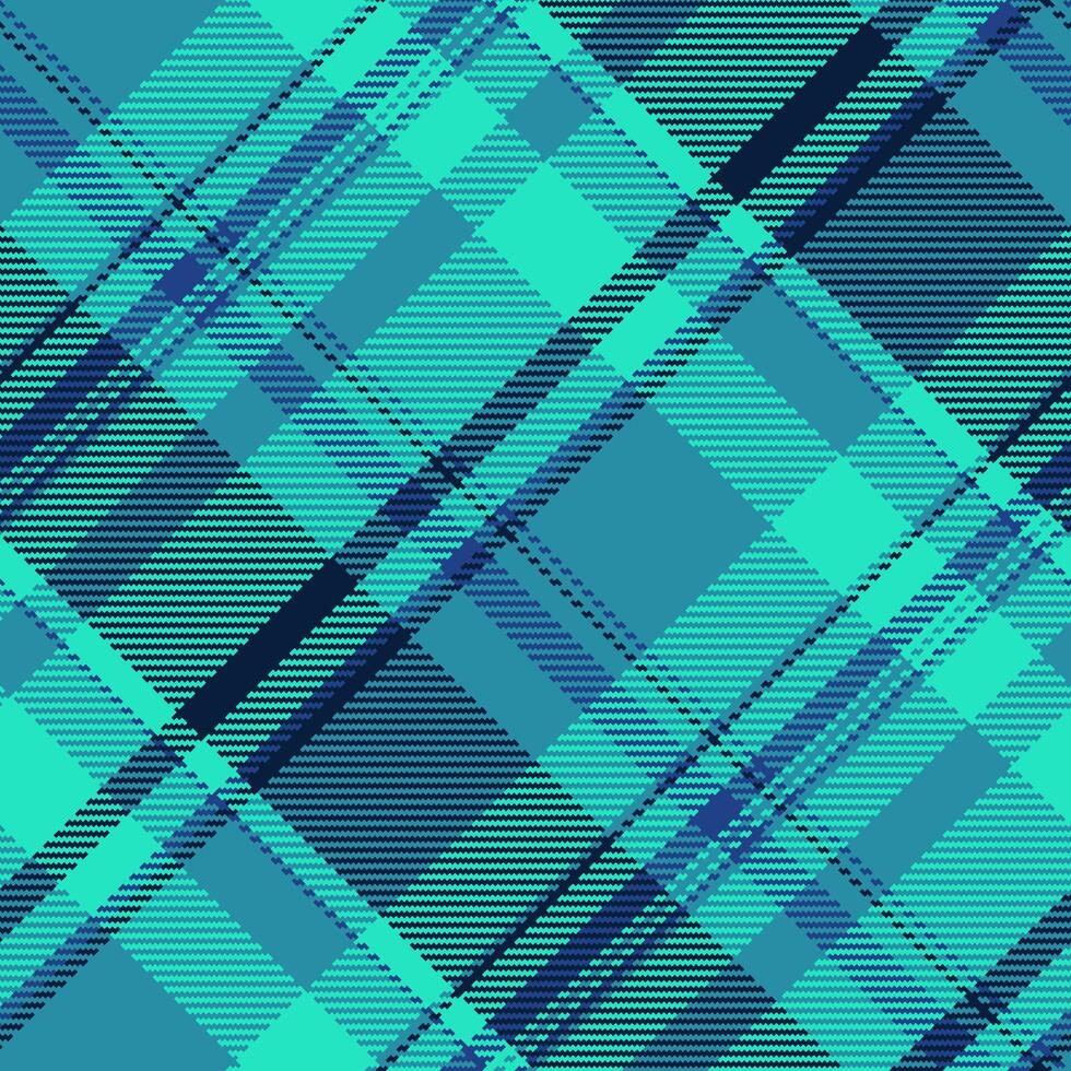 Vibrant teal and navy plaid pattern. Perfect for textile design, fashion, website backgrounds, or any project needing a bold geometric texture. vector