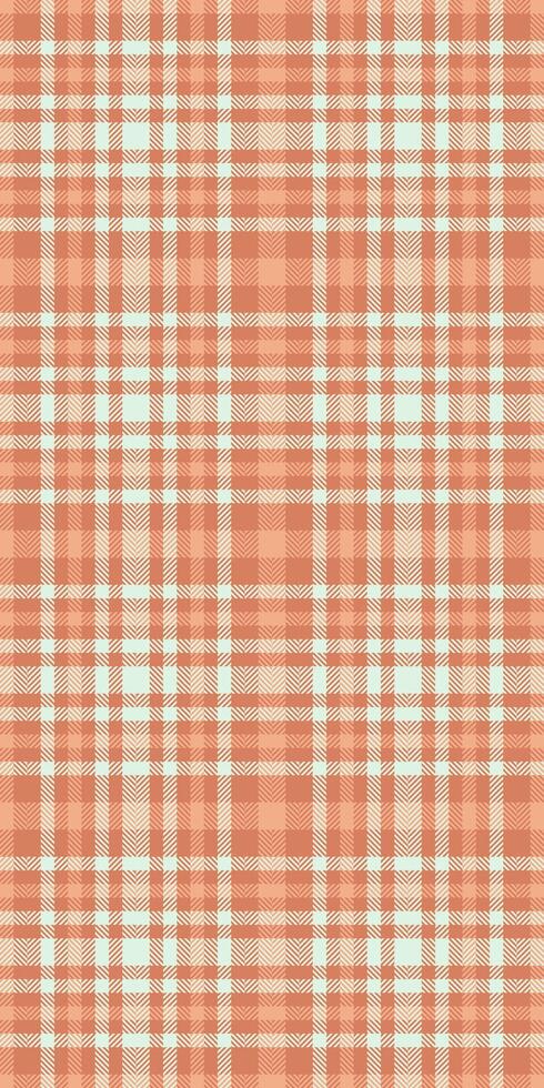 Subtle peach and mint plaid pattern. Perfect for textile design, wallpaper, or website backgrounds. Evokes feelings of warmth and serenity. Versatile, minimalist aesthetic. vector