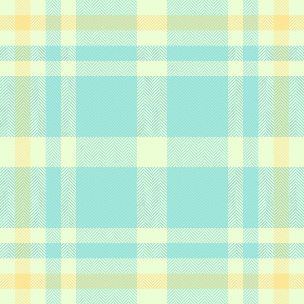 Pastel herringbone plaid pattern. Soft, calming teal and yellow tones create a gentle, versatile design perfect for textile prints, website backgrounds, or packaging. vector