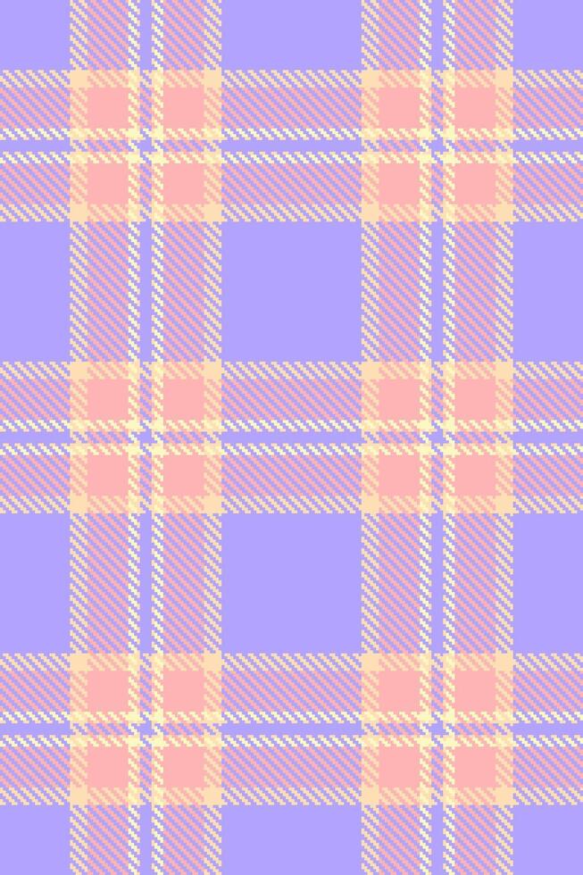 Pastel plaid pattern. Delicate pink and lavender hues create a soft, feminine texture. Perfect for textile design, fashion, scrapbooking, or website backgrounds. vector