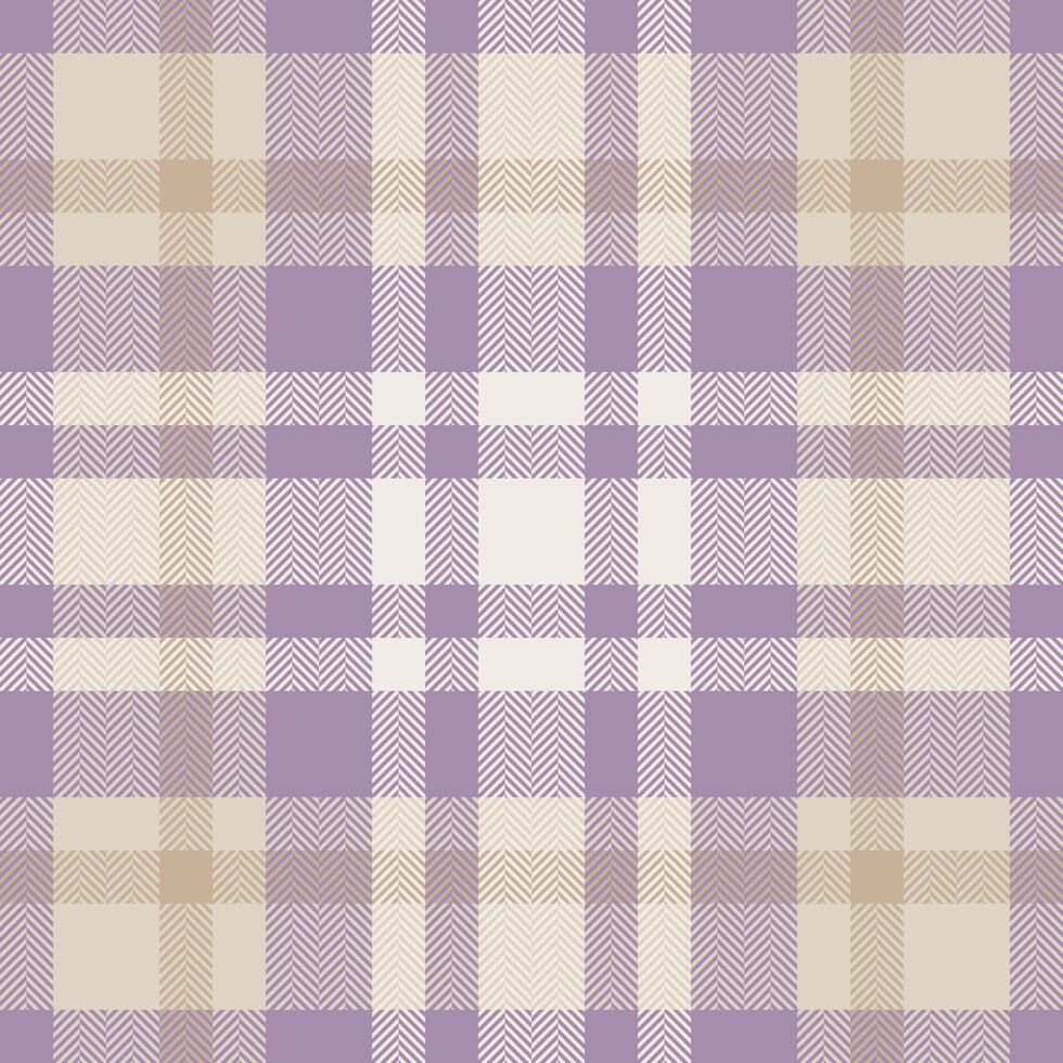 Elegant herringbone and plaid pattern in soft purple and beige tones. Perfect for textile design, fashion, home decor, and website backgrounds. vector