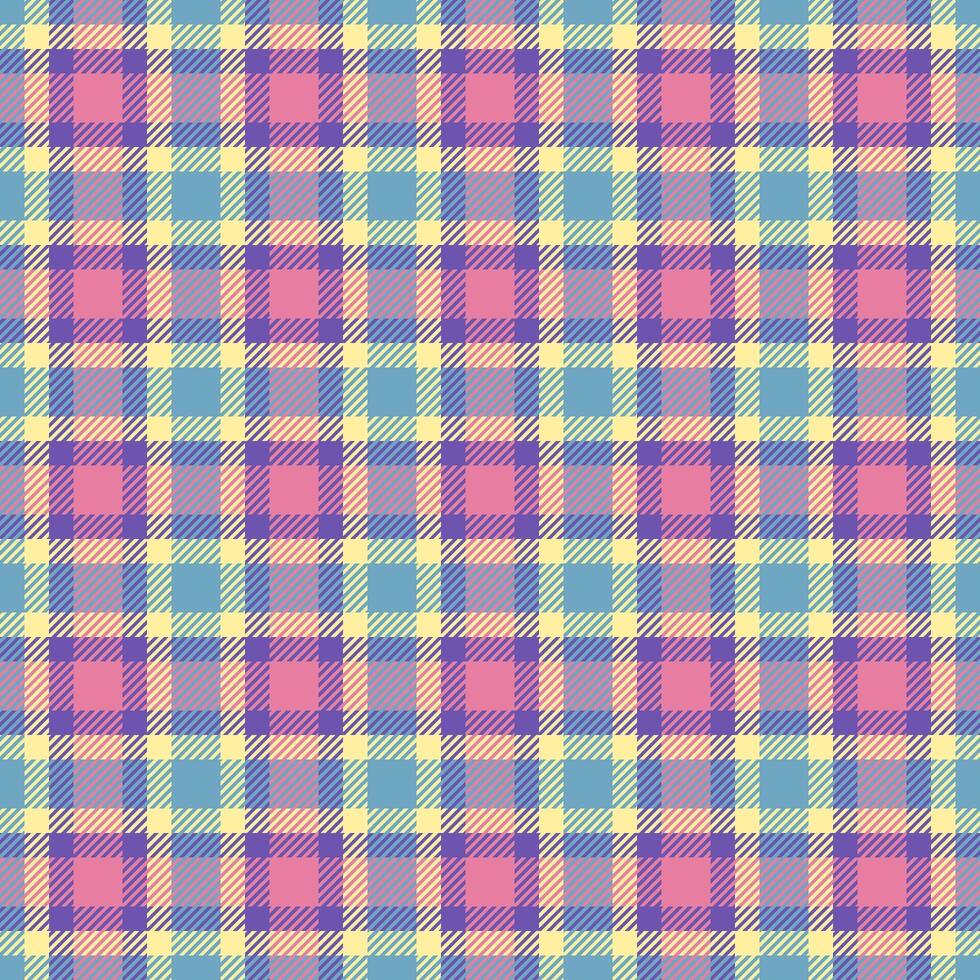 Pastel plaid seamless pattern. Textile design with checkered texture. Ideal for backgrounds, fabrics, and adding a retro or vintage feel. vector