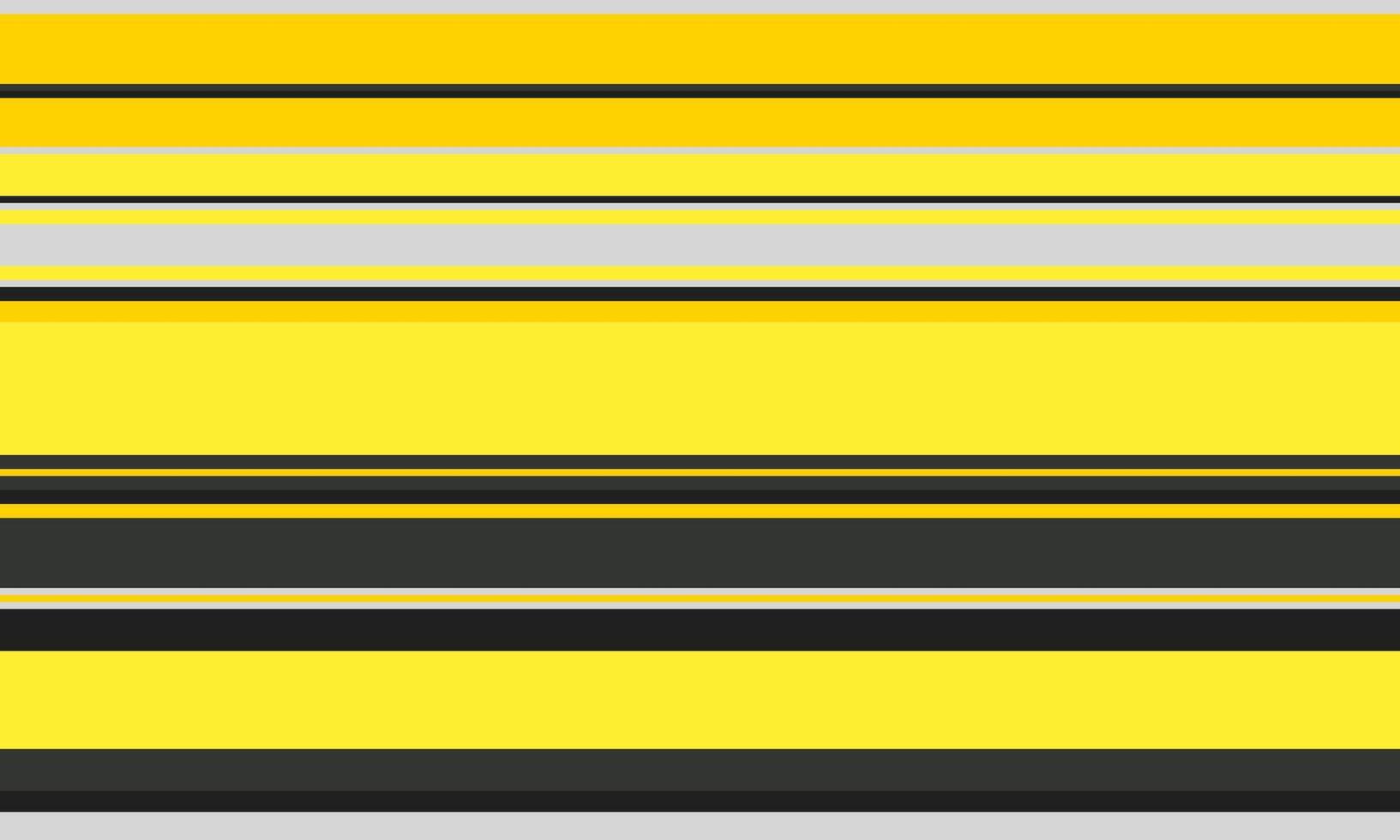 Vibrant horizontal stripes in yellow, gray, and black create a dynamic, modern abstract background. Perfect for websites, presentations, or textile design. vector