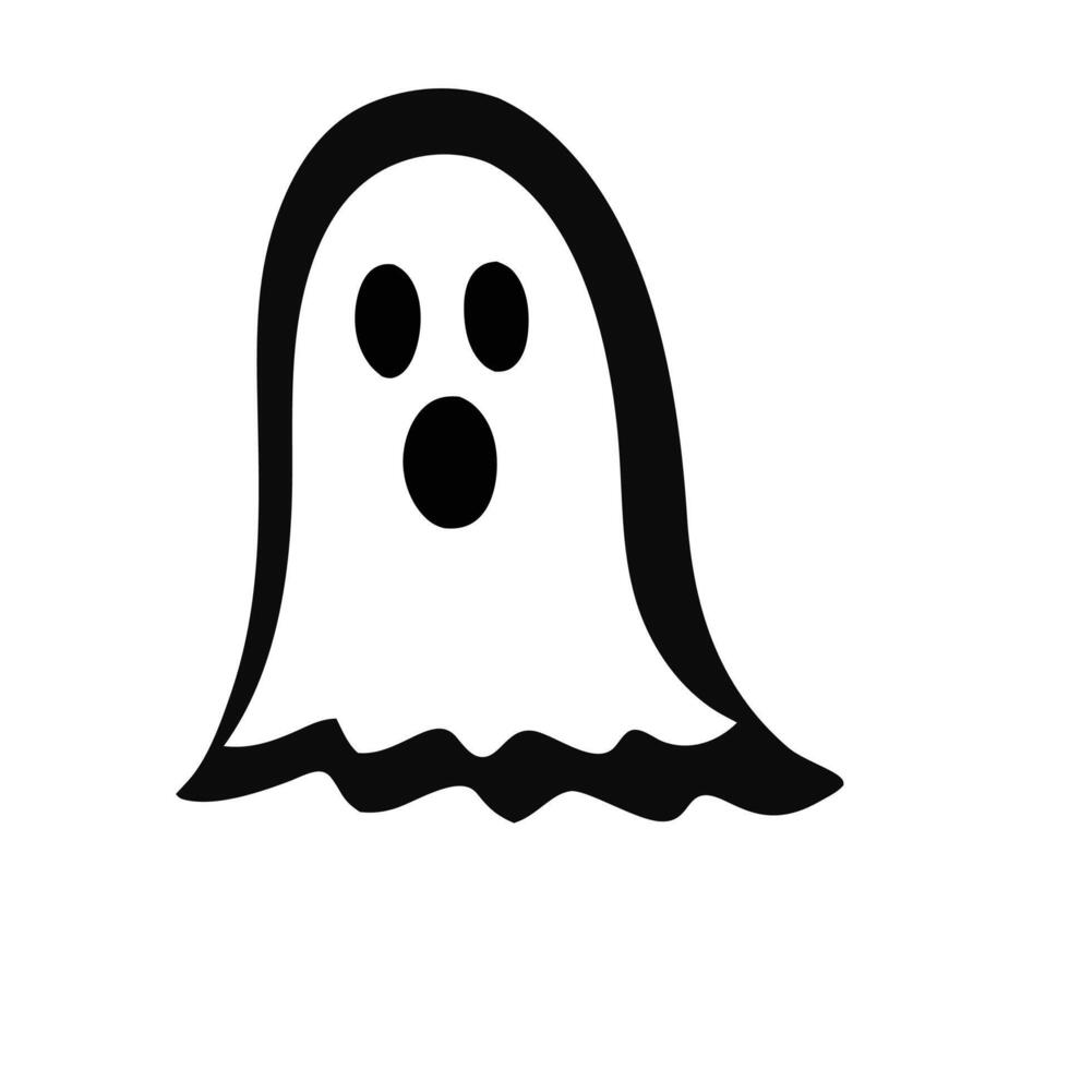 ghost icon on white background. halloween concept illustration vector
