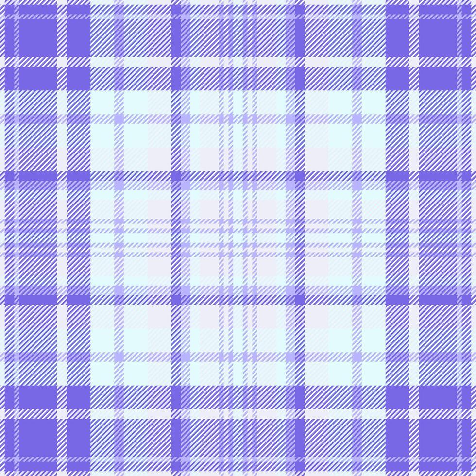 Serene pastel purple and white plaid pattern. Ideal for textile design, backgrounds, or website textures. Evokes feelings of calmness and sophistication. vector