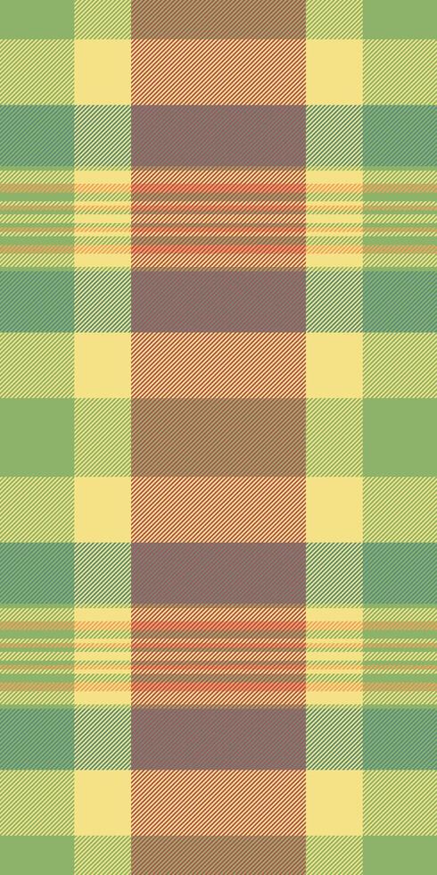 Warm, earthy plaid pattern in muted greens, yellows, and browns. Perfect for textile design, website backgrounds, or crafting projects. Evokes feelings of comfort, nature, and autumn. vector