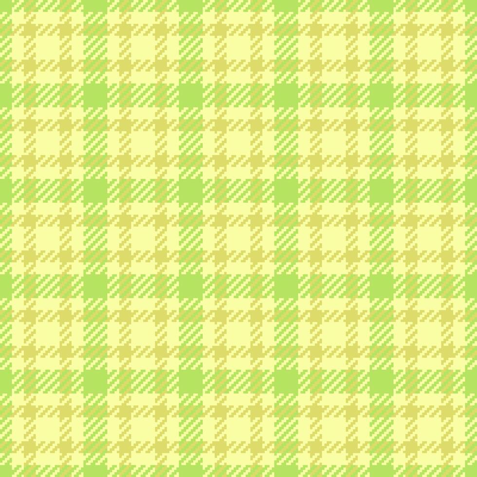 Pajamas seamless pattern, rectangle check texture tartan. Naked fabric plaid textile background in lime and yellow colors. vector