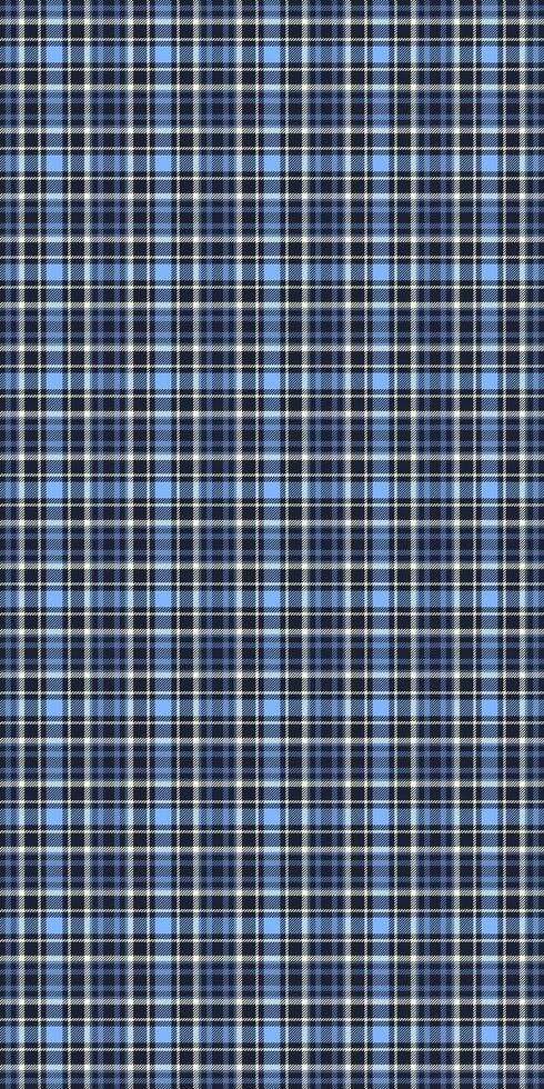 Classic blue and white plaid pattern, perfect for textile design, website backgrounds, or fashion projects. This seamless texture offers a clean, structured aesthetic conveying order and tradition. vector