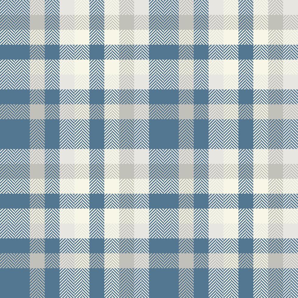 Elegant herringbone plaid pattern in muted blues and creams. Perfect for textile design, fashion, home decor, or website backgrounds. vector