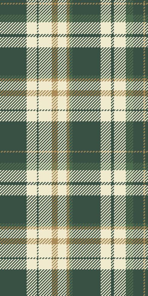 Elegant green and cream plaid pattern. Perfect for textile designs, fallthemed projects, or adding a touch of rustic charm to your work. vector