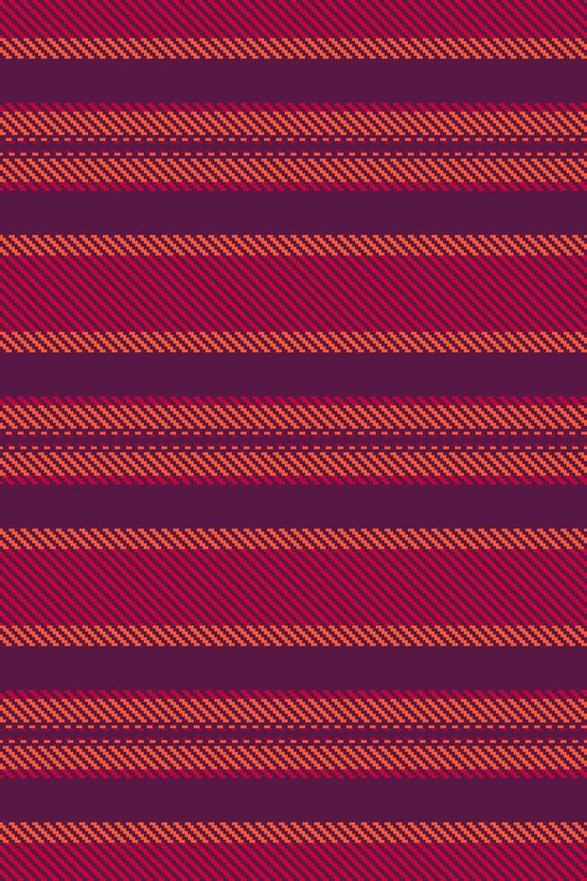 Row fabric lines , harmony textile seamless vertical. 40s texture pattern background stripe in pink and red colors. vector