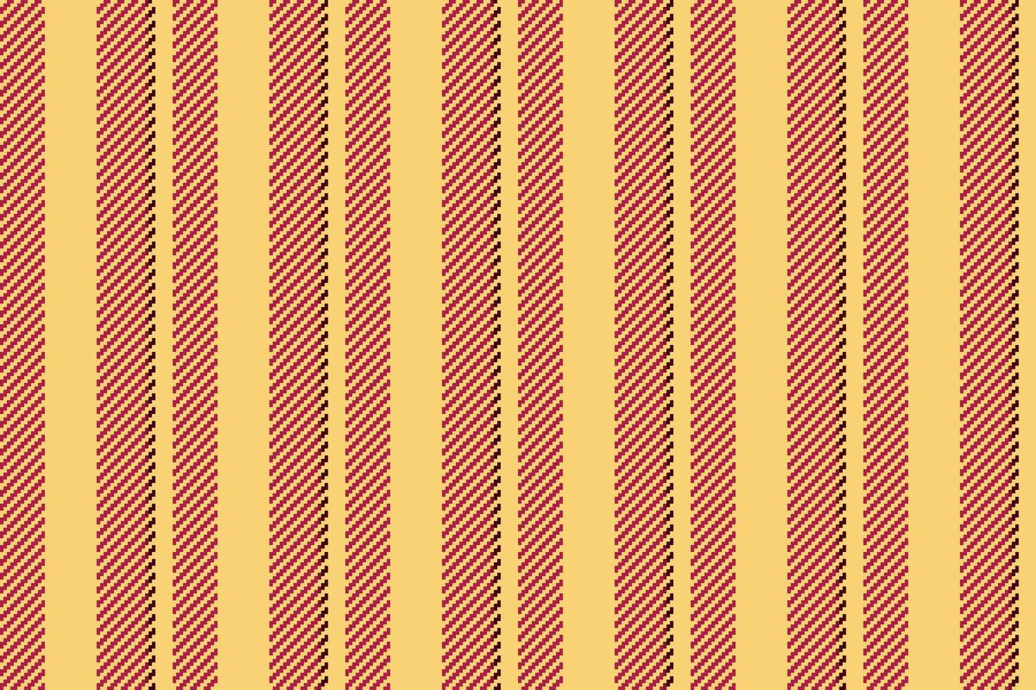 Nomposition stripe texture seamless, fall textile vertical. Dix lines fabric pattern background in amber and red colors. vector