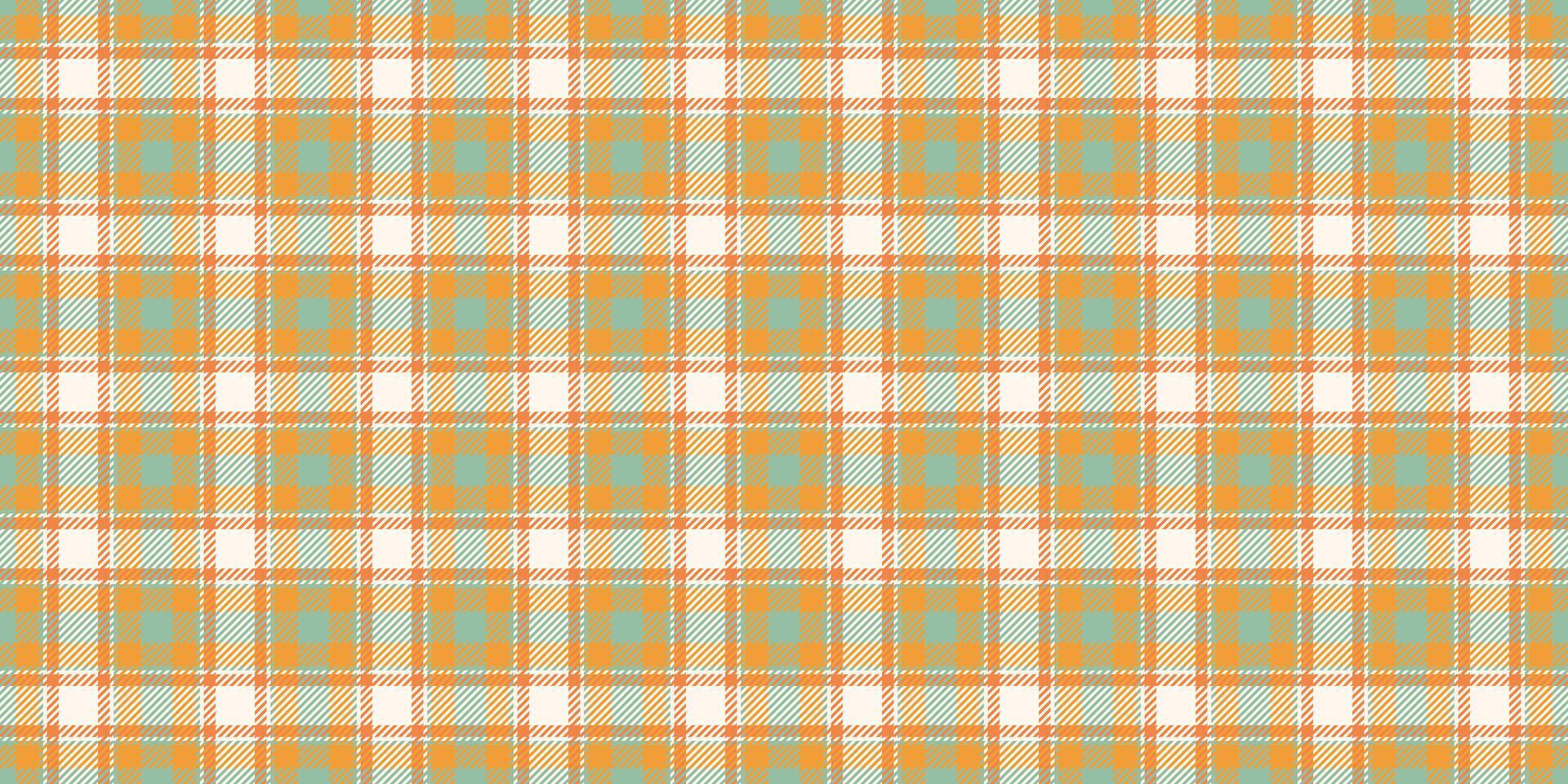 Mixed seamless textile, cotton fabric pattern plaid. Weave texture check tartan background in orange and sea shell colors. vector