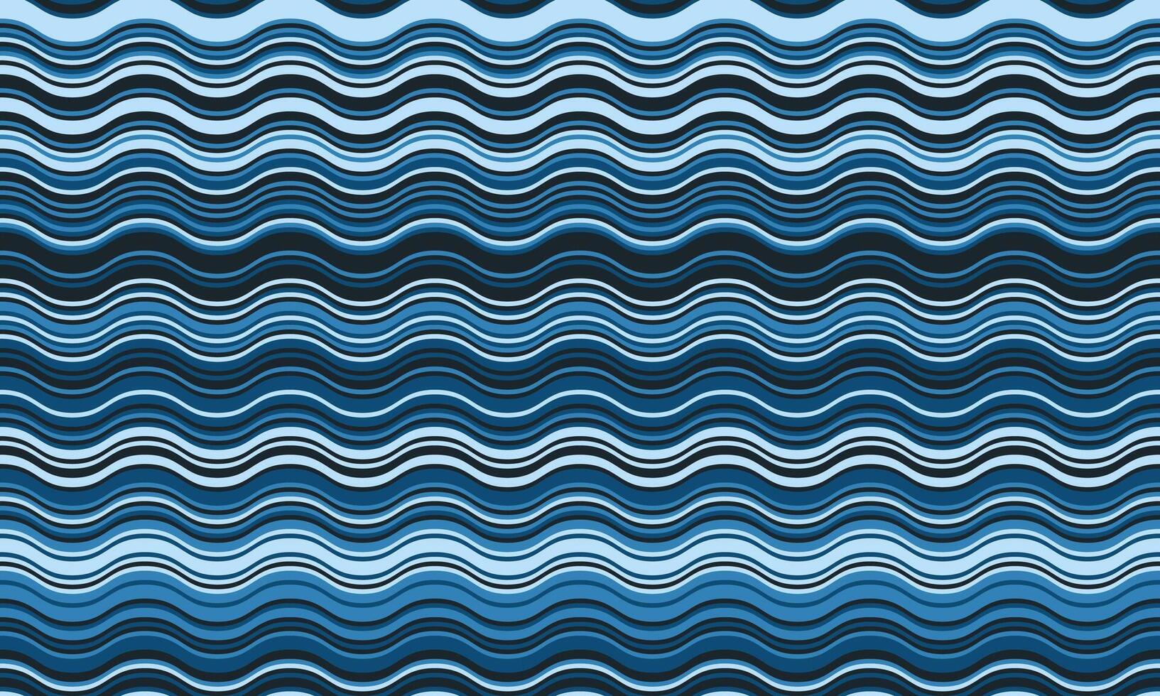 Serene blue wave pattern, ideal for website backgrounds, textile designs, or any project needing a calming, flowing aesthetic. vector
