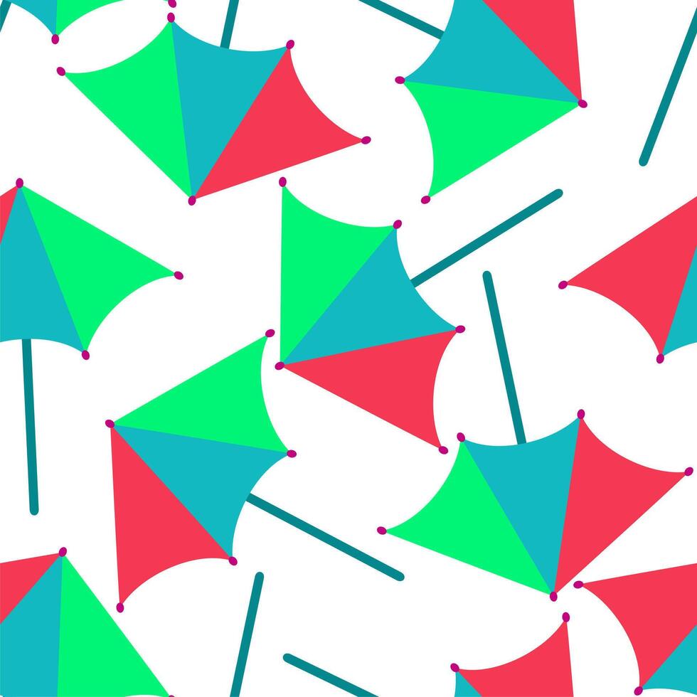 Colorful umbrella seamless pattern. illustration. White background. vector