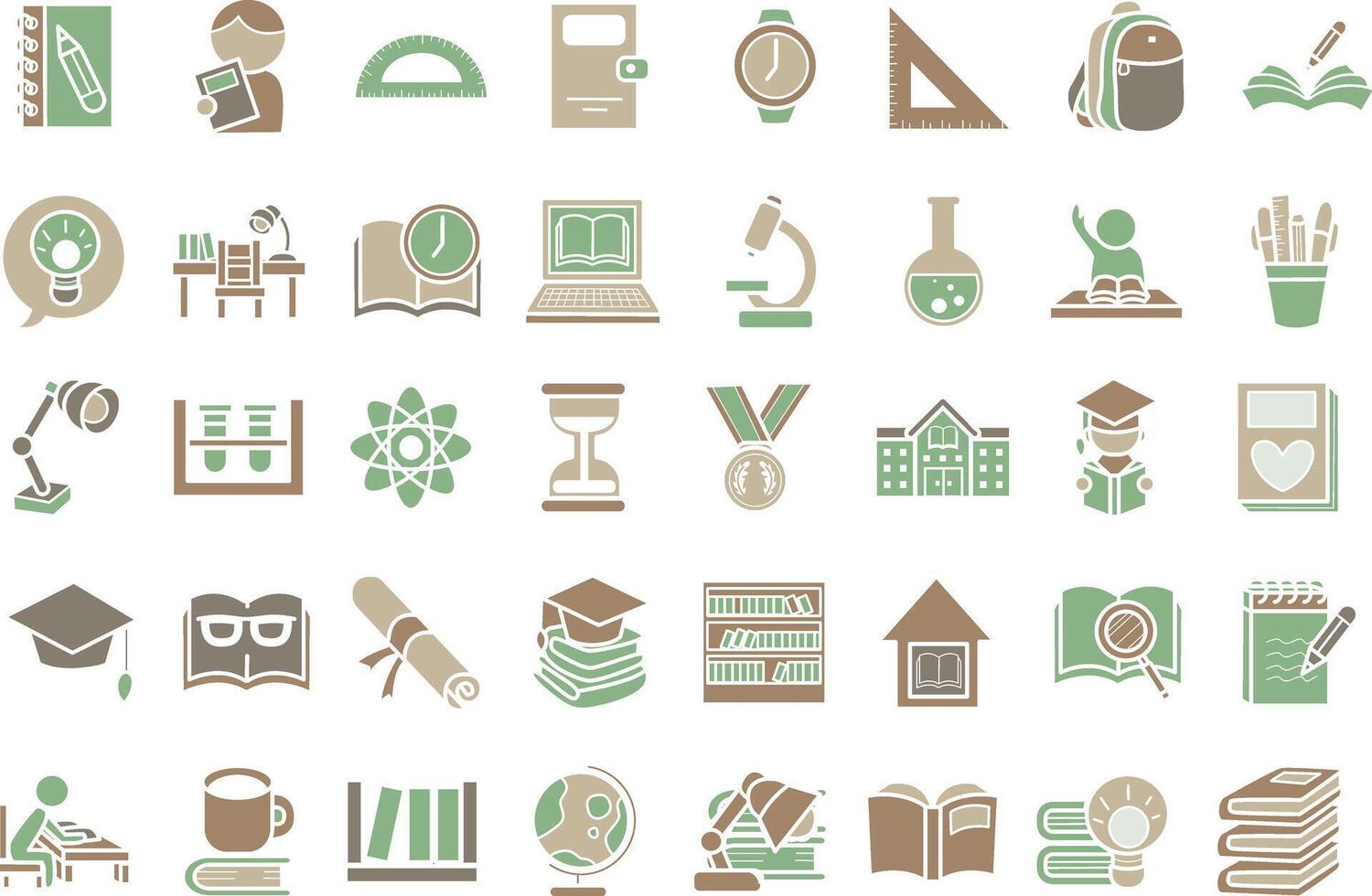 Variation of work equipment illustration icon. vector