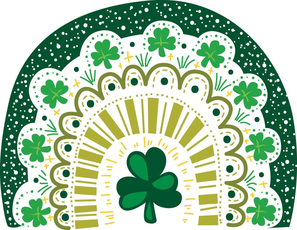 A green decoration for st. patricks day. Colorful of Mardi Gras carnival celebration in French. vector