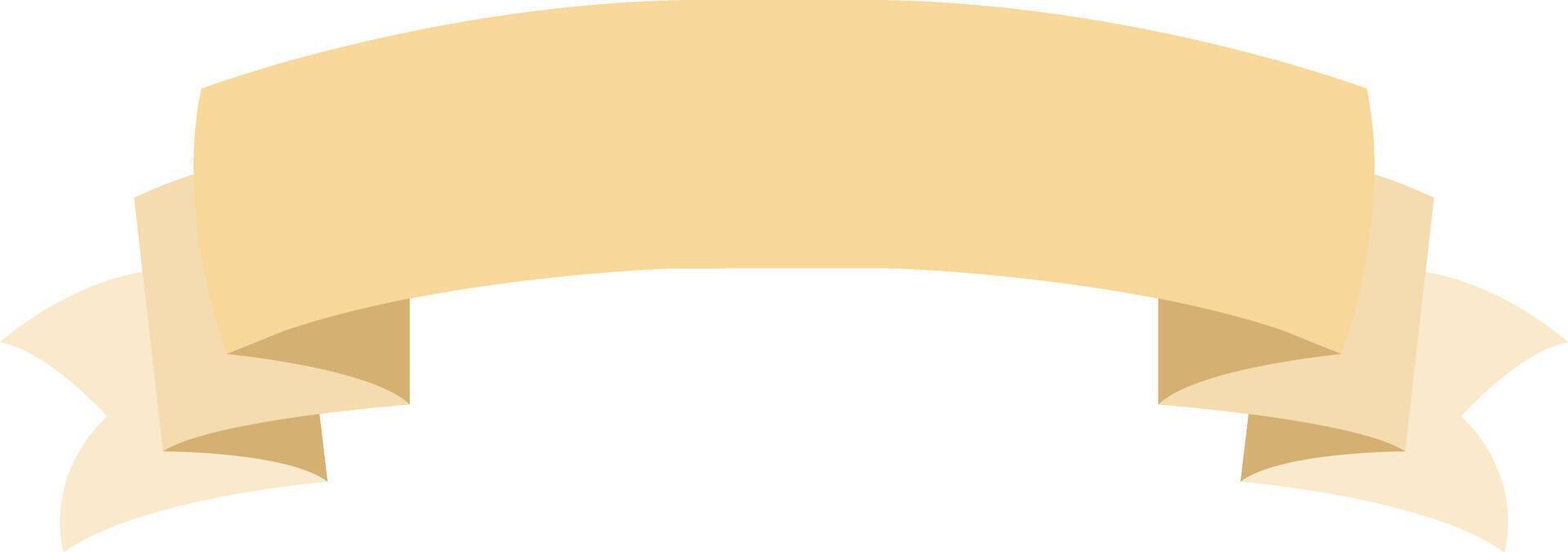A gold banner with a zigzag pattern at the bottom. Set of vintage ribbon banner illustrations. vector