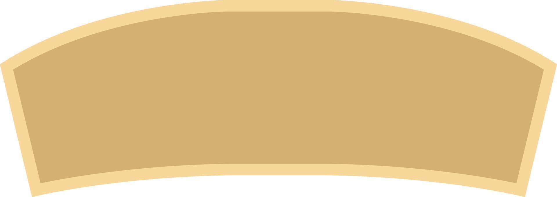 A plain brown banner. Set hand drawn doodle blank title clip art. vector
