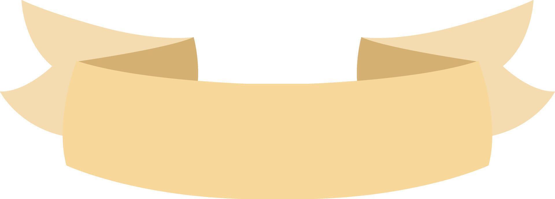 A yellow banner with a point at the top. Set hand drawn doodle blank title clip art. vector