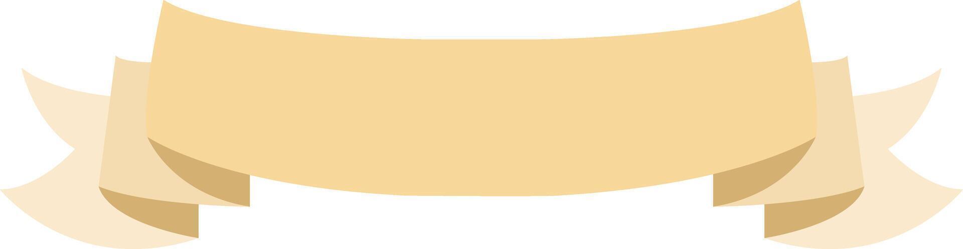 A yellow banner with zigzags on the right and left. Set hand drawn doodle blank title clip art. vector
